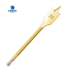 Kolmen pisteen kuusiosainen varsi R-huilun litteillä poranterillä puunporaukseen